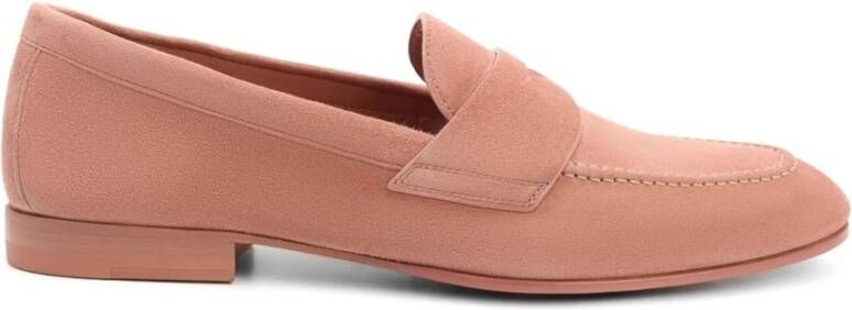 Santoni Suede Loafers Pink Dames