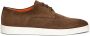 Santoni Suede Oxford Schoen Brown Heren - Thumbnail 1