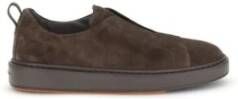 Santoni Suède Slip-On Rubber Sneakers