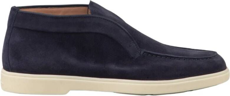 Santoni Suède Slip-on Enkellaars