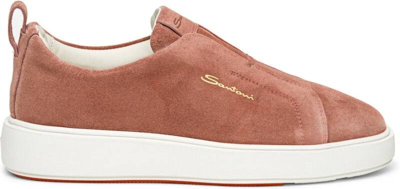 Santoni Suede Slip-On Sneaker