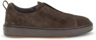 Santoni Suede slip-on Sneakers
