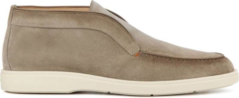 SANTONI Instappers Heren Detroit 17823 Maat: 47 Materiaal: Suède Kleur: Taupe