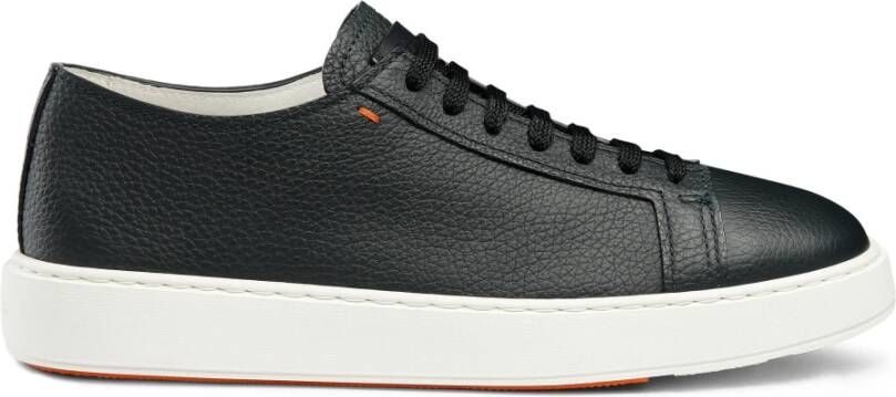 Santoni Tumbled Leather Sneakers