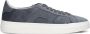 SANTONI Lage Sneakers Heren Velvet Sneaker Maat: 44 Materiaal: Velvet Kleur: Blauw - Thumbnail 1