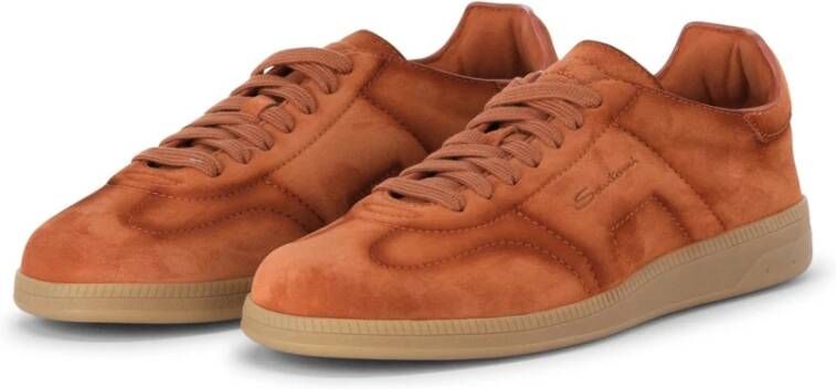 Santoni Vintage Tennis Sneaker in Veloursleer