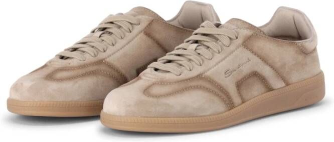 Santoni Vintage Tennis Sneaker in Veloursleer