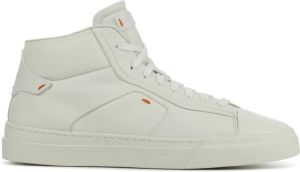 Santoni Witte Hoge Sneakers Wit Heren