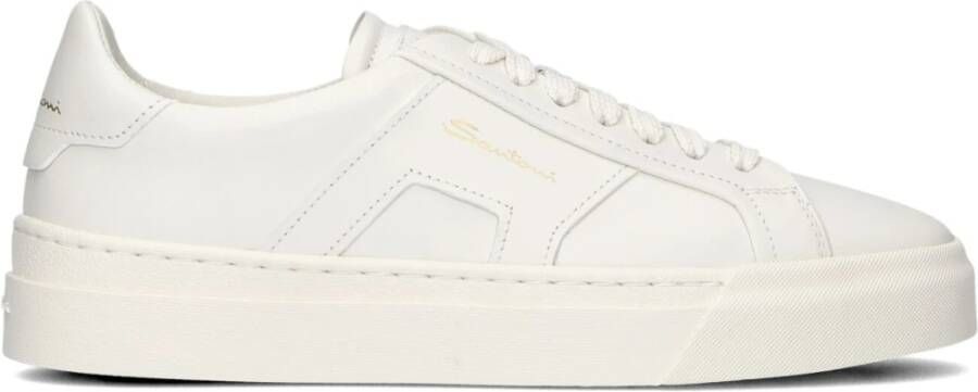 SANTONI Lage Sneakers Dames 61070 Maat: 37 Materiaal: Leer Kleur: Wit