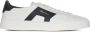 Santoni Witte Lage Sneakers van Leer met Dubbele Gesp Detail White Heren - Thumbnail 5