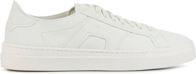 Santoni Witte lage top heren sneakers White Heren