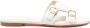 Santoni Witte Platte Sandalen met Gespdetail - Thumbnail 1