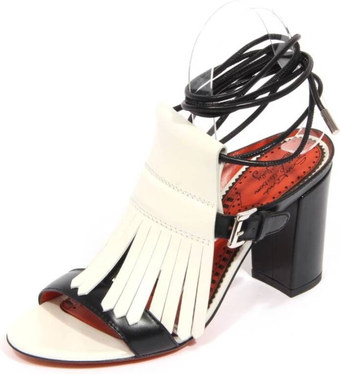 Santoni Witte Rose Collection Sandaal Made in Italy