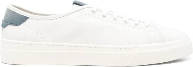 Santoni Witte Vetersneaker met Logopatch