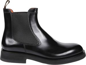 Santoni Zwarte Chelsea Enkellaarzen Zwart Heren