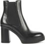 SANTONI Enkellaarsjes Dames 70512 Led Maat: 38 5 Materiaal: Leer Kleur: Zwart - Thumbnail 1