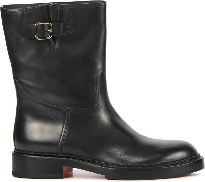 Santoni Zwarte Enkellaarsjes Black Dames