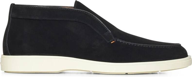 SANTONI Instappers Heren 17823 Maat: 9 Materiaal: Suède Kleur: Zwart