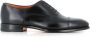 Santoni Zwarte Geborsteld Leren Oxford Schoenen - Thumbnail 1