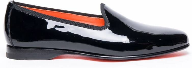 Santoni Zwarte Loafer Schoenen voor Mannen