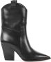 Santoni Zwarte Laarzen Leer Bestel Een Maat Kleiner Black Dames - Thumbnail 1