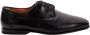 Santoni Zwarte Leren Heren Oxford Schoenen Black Heren - Thumbnail 1