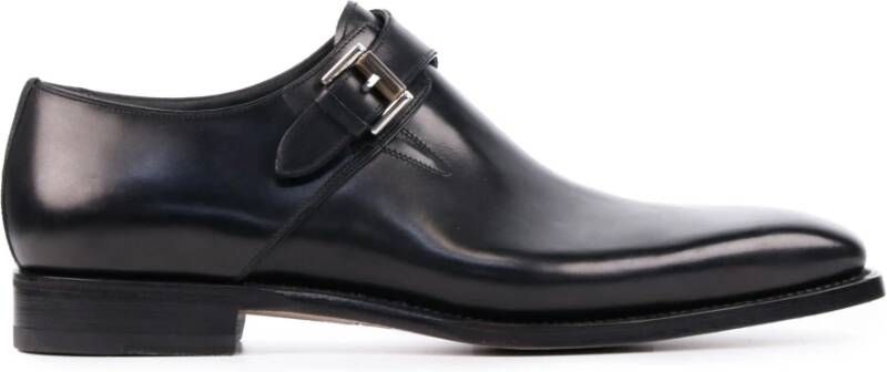 SANTONI Nette Schoenen Heren 13179 Maat: 46 5 Materiaal: Leer Kleur: Zwart