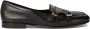Santoni Zwarte Loafer Schoenen Elegant Ontwerp - Thumbnail 1