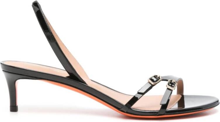 Santoni Zwarte Sandalen voor Vrouwen