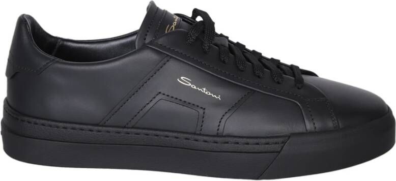 Santoni Zwarte Sneakers Ss24 Black Heren