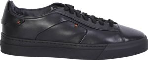 Santoni Zwarte Sneakers voor Heren Zwart Heren