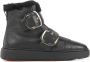 SANTONI Hoge Sneakers Dames Wbcd61038neap Maat: 36 Materiaal: Leer Kleur: Zwart - Thumbnail 1