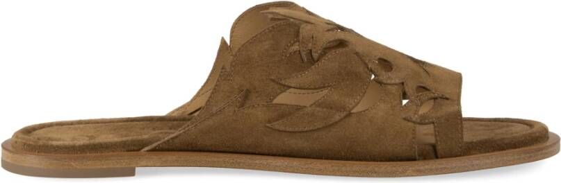 Sartore Chamois Suede Muiltjes Ronde Neus