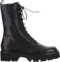 Sartore Zwarte Leren Veterschoenen Black Dames - Thumbnail 1