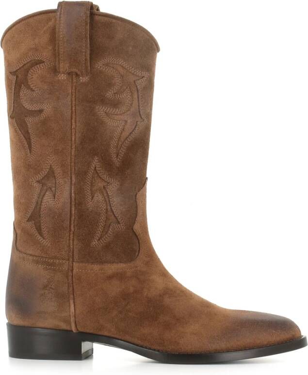 Sartore Vintage suède dameslaarzen Brown Dames