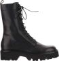 Sartore Zwarte Leren Veterschoenen Black Dames - Thumbnail 5