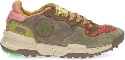 Satorisan Groene suède en fluwelen sneakers