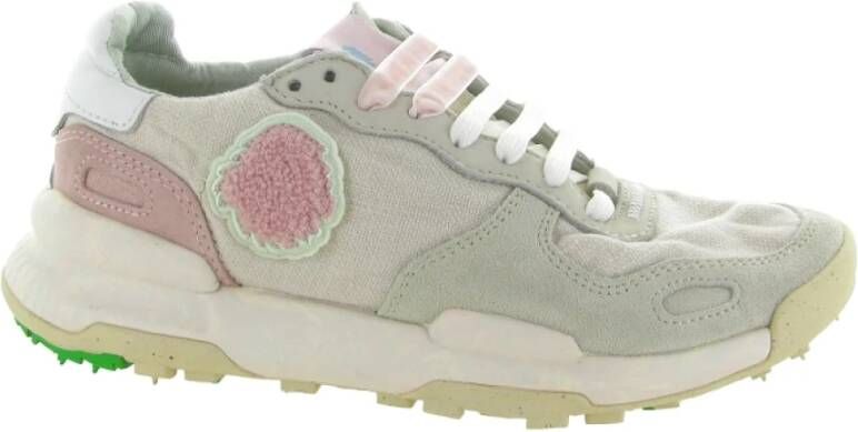 Satorisan Chacrona Linen Casual Sneakers Vrouwen Vintage Leer en linnen Sneakers Kleur Chantilly Cream W - Foto 2