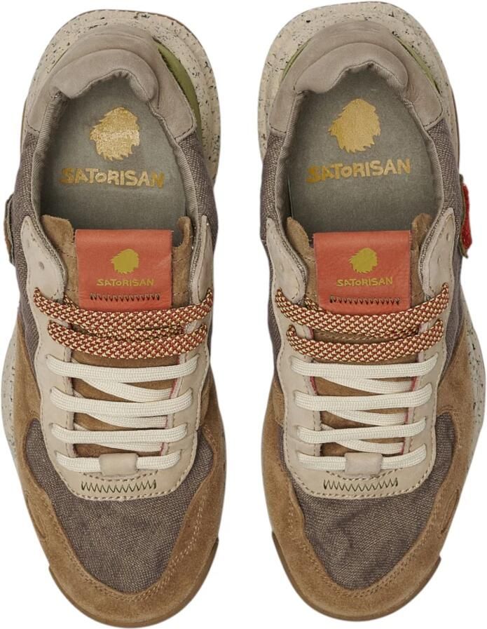 Satorisan Chacrona Linen Casual Sneakers Mannen Vintage Leer en linnen Sneakers Kleur Faded Chestnut - Foto 2