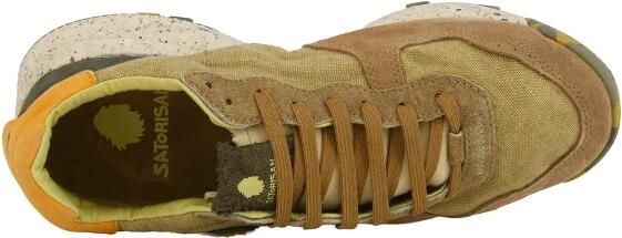 Satorisan Chacrona Linen Casual Sneakers Mannen Vintage Leer en linnen Sneakers Kleur Wheathered Khaki - Foto 5