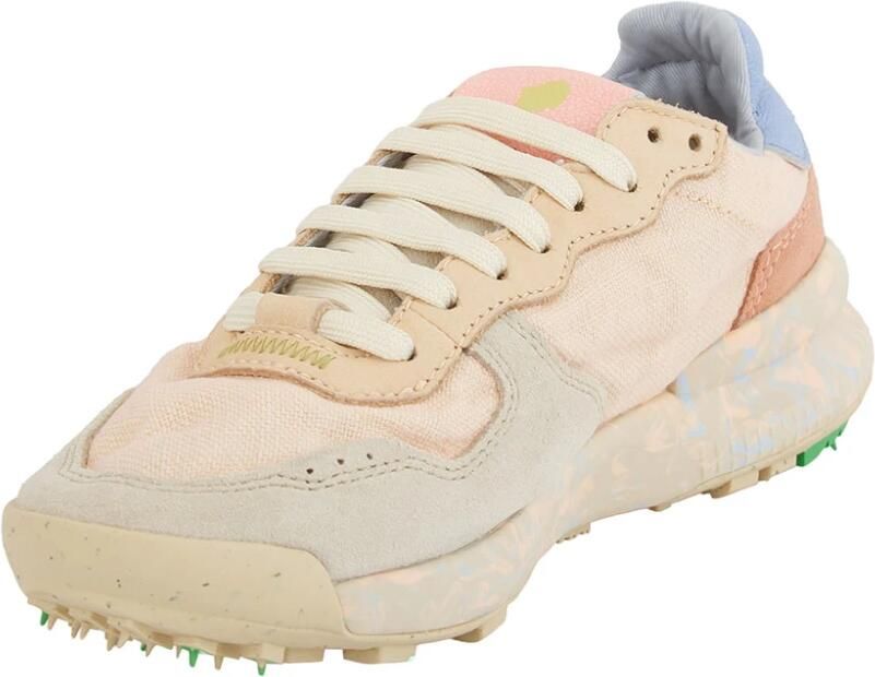 Satorisan Chacrona Linen Casual Sneakers Vrouwen Vintage Leer en linnen Sneakers Kleur Creamy Peach - Foto 2