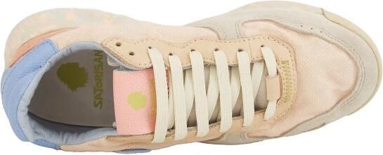 Satorisan Chacrona Linen Casual Sneakers Vrouwen Vintage Leer en linnen Sneakers Kleur Creamy Peach - Foto 3