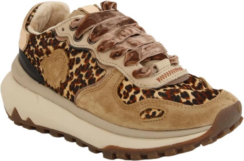 Satorisan Chacrona Metta Premium Casual Sneakers Vrouwen Vintage Leer Sneakers Kleur Baby Leopard - Foto 5