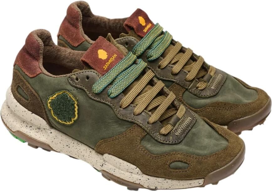Satorisan Chacrona Premium Casual Sneakers Mannen Vintage Leer Sneakers Kleur Dark Green - Foto 4