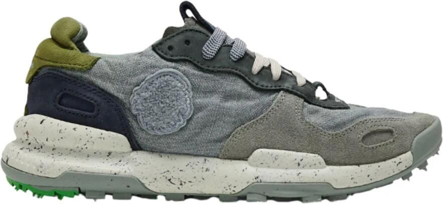 Satorisan Chacrona Linen Casual Sneakers Mannen Vintage Leer en linnen Sneakers Kleur Concrete Grey
