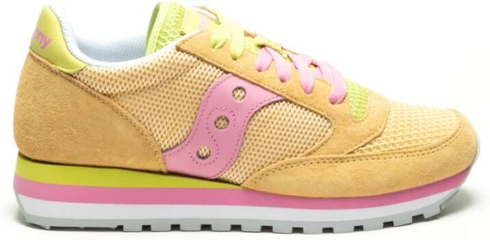 Saucony Leren en stoffen sneakers voor vrouwen Pink Dames