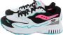 Saucony 3D Grid Hurricane Sneakers Wit Zwart Roze Multicolor Heren - Thumbnail 1