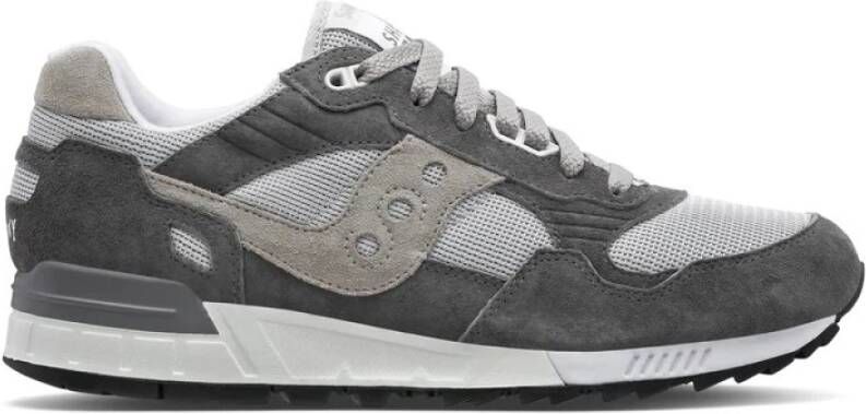 Saucony Stoffen Suède Sneakers met Rubberen Zool Gray Heren