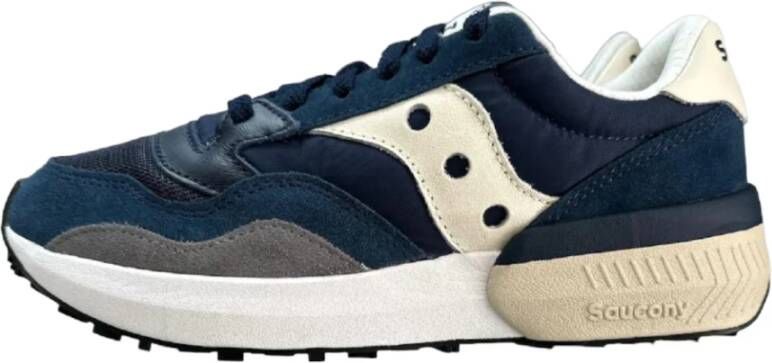 Saucony Jazz NXT Leren en Stoffen Sneakers Blue Heren