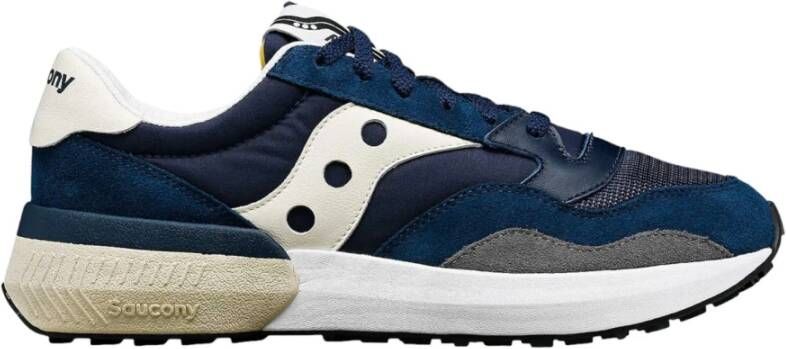 Saucony Jazz NXT Leren en Stoffen Sneakers Blue Heren